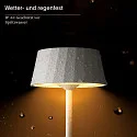 Batteri bordlampe FACETTA down, CCT Switch, sæt med 1, med touch-dæmper IP44, nat sort dæmpbar