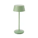 Batteri bordlampe FACETTA down, CCT Switch, sæt med 1, med touch-dæmper IP44, salviegrøn dæmpbar