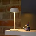 SIGOR Batteri bordlampe FACETTA down, CCT Switch, sæt med 3, med touch-dæmper IP44, snehvide dæmpbar