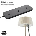 Batteri bordlampe FACETTA down, CCT Switch, sæt med 3, med touch-dæmper IP44, dune beige dæmpbar