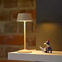 Batteri bordlampe FACETTA down, CCT Switch, sæt med 3, med touch-dæmper IP44, dune beige dæmpbar