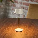 Batteri bordlampe FACETTA down, CCT Switch, sæt med 3, med touch-dæmper IP44, dune beige dæmpbar