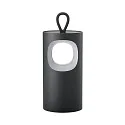 Batteri bordlampe LUNARI med USB tilslutning, CCT Switch, med håndtag, med touch-dæmper IP44, mat, nat sort dæmpbar