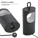 battery table lamp LUNARI with USB connection, CCT Switch, with handle, with touch dimmer IP44, mat, night black dimmable