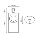 battery table lamp LUNARI with USB connection, CCT Switch, with handle, with touch dimmer IP44, mat, night black dimmable