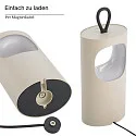 SIGOR battery table lamp LUNARI with USB connection, CCT Switch, with handle, with touch dimmer IP44, mat, dune beige dimmable