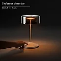 Batteri bordlampe NUMOTION CCT Switch, med touch-dæmper IP54, pulverlakeret, nat sort dæmpbar
