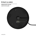 Batteri bordlampe NUMOTION CCT Switch, med touch-dæmper IP54, pulverlakeret, nat sort dæmpbar