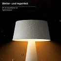 SIGOR solar table lamp SOLINO tiltable, with accumulator, with USB charging function, magnetic mounting IP44, mat, dune beige dimmable