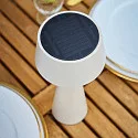 SIGOR solar table lamp SOLINO tiltable, with accumulator, with USB charging function, magnetic mounting IP44, mat, dune beige dimmable