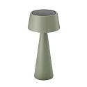 Batteri bordlampe SOLINO IP44, salviegrøn dæmpbar