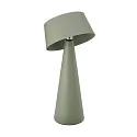 SIGOR Batteri bordlampe SOLINO IP44, salviegrøn dæmpbar