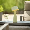 SIGOR Batteri bordlampe SOLINO IP44, salviegrøn dæmpbar