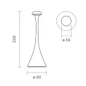 SIGOR Batteri bordlampe NUDROP CCT Switch, med touch-dæmper IP54, grafit grå dæmpbar