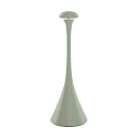 Batteri bordlampe NUDROP CCT Switch, med touch-dæmper IP54, salviegrøn dæmpbar