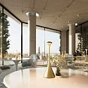 SIGOR Batteri bordlampe NUDROP CCT Switch, med touch-dæmper IP54, guld dæmpbar