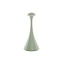 Batteri bordlampe NUDROP MINI CCT Switch, med touch-dæmper IP54, salviegrøn dæmpbar