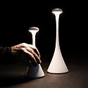 SIGOR battery table lamp NUDROP MINI CCT Switch, with touch dimmer IP54, fire red dimmable