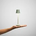 SIGOR battery table lamp NUINDIE POCKET USB-C up / down, with USB connection, CCT Switch, with touch dimmer IP54, sage green dimmable