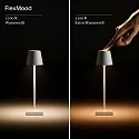 SIGOR battery table lamp NUINDIE POCKET USB-C up / down, with USB connection, CCT Switch, with touch dimmer IP54, sage green dimmable