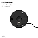 SIGOR battery table lamp NUFLAIR CCT Switch, with touch dimmer, perforated IP54, night black dimmable