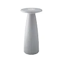 Batteri bordlampe NUFLAIR CCT Switch, med touch-dæmper, perforeret IP54, grå tåge dæmpbar