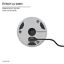 SIGOR battery table lamp NUFLAIR CCT Switch, with touch dimmer, perforated IP54, fog grey dimmable