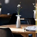 SIGOR battery table lamp NUFLAIR CCT Switch, with touch dimmer, perforated IP54, fog grey dimmable