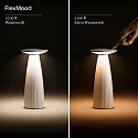 SIGOR Batteri bordlampe NUFLAIR CCT Switch, med touch-dæmper, perforeret IP54, snehvide dæmpbar