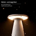 SIGOR Batteri bordlampe NUFLAIR CCT Switch, med touch-dæmper, perforeret IP54, snehvide dæmpbar