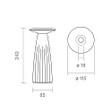 SIGOR Batteri bordlampe NUFLAIR CCT Switch, med touch-dæmper, perforeret IP54, salviegrøn dæmpbar
