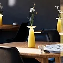 SIGOR battery table lamp NUFLAIR CCT Switch, with touch dimmer, perforated IP54, sunny yellow dimmable