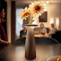 SIGOR Batteri bordlampe NUFLAIR CCT Switch, med touch-dæmper, perforeret IP54, rustbrun dæmpbar