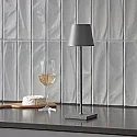 SIGOR battery table lamp NUINDIE USB-C up / down, with USB connection, CCT Switch, with touch dimmer IP54, graphite grey dimmable