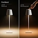 SIGOR battery table lamp NUINDIE USB-C up / down, with USB connection, CCT Switch, with touch dimmer IP54, fog grey dimmable