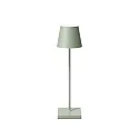 Batteri bordlampe NUINDIE USB-C up / down, med USB tilslutning, CCT Switch, med touch-dæmper IP54, salviegrøn dæmpbar