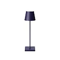 Batteri bordlampe NUINDIE USB-C rund, CCT Switch, med touch-dæmper IP54, blomme blå dæmpbar