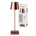 SIGOR battery table lamp NUINDIE USB-C up / down, with USB connection, CCT Switch, with touch dimmer IP54, copper dimmable
