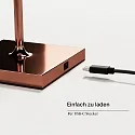 SIGOR battery table lamp NUINDIE USB-C up / down, with USB connection, CCT Switch, with touch dimmer IP54, copper dimmable