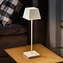 SIGOR Batteri bordlampe NUINDIE USB-C firkantet, CCT Switch, dæmpbar IP54, snehvide dæmpbar
