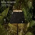 SIGOR battery table lamp NUINDIE USB-C square, CCT Switch IP54, night black dimmable