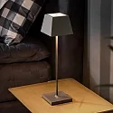 SIGOR Batteri bordlampe NUINDIE USB-C firkantet, CCT Switch, dæmpbar IP54, grafit grå dæmpbar