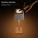 SIGOR Batteri bordlampe NUINDIE USB-C firkantet, CCT Switch, dæmpbar IP54, grafit grå dæmpbar