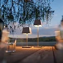 SIGOR Batteri bordlampe NUINDIE USB-C firkantet, CCT Switch, dæmpbar IP54, grafit grå dæmpbar
