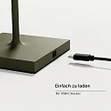 SIGOR battery table lamp NUINDIE MINI USB-C up / down, with USB connection, CCT Switch, with touch dimmer IP54, pine green dimmable