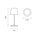 SIGOR battery table lamp NUINDIE MINI USB-C up / down, with USB connection, CCT Switch, with touch dimmer IP54, pine green dimmable