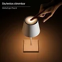 SIGOR Batteri bordlampe NUINDIE MINI USB-C rund, CCT Switch, med touch-dæmper IP54, blomme blå dæmpbar