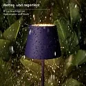 SIGOR Batteri bordlampe NUINDIE MINI USB-C rund, CCT Switch, med touch-dæmper IP54, blomme blå dæmpbar