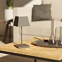 SIGOR Batteri bordlampe NUINDIE MINI USB-C IP54, grafit grå dæmpbar