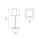 SIGOR Batteri bordlampe NUINDIE MINI USB-C IP54, grafit grå dæmpbar